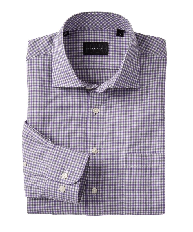 Tobin Grid 100% Cotton Long Sleeve Sport Shirt